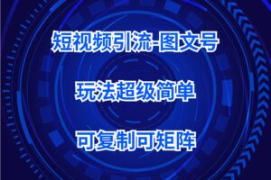 短视频引流-图文号，玩法超级简单，可复制可矩阵