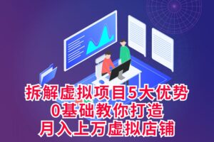 拆解虚拟项目5大优势，0基础教你打造月入上万虚拟店铺