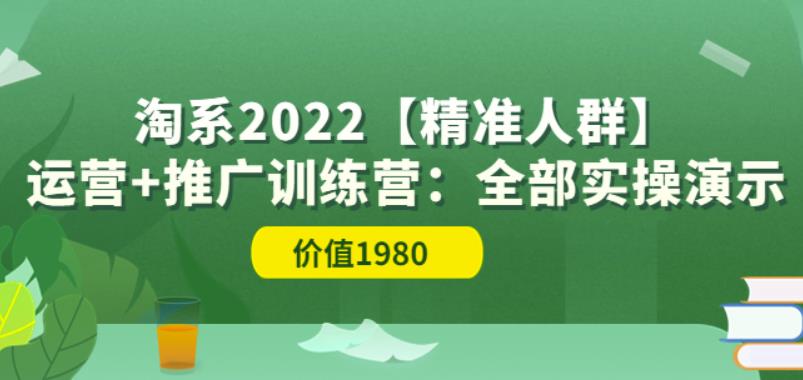 淘系2022【精准人群】运营+推广训练营：全部实操演示 电商运营 第1张