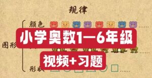 探索数字的奥秘：全新1-6年级小学奥数视频教程[MP4/41.3GB]百度网盘打包下载