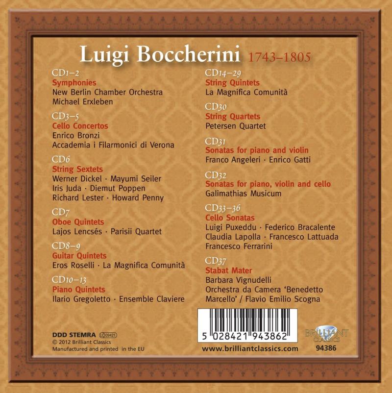 Brilliant Classics璀璨古典系列：路易吉·博凯里尼作品集37CD套装[无损FLAC/9.98GB]百度云盘打包下载 影音资源 第3张